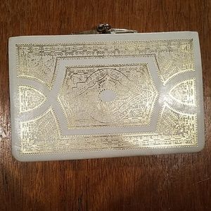 VINTAGE Italian Walborg white envelope clutch